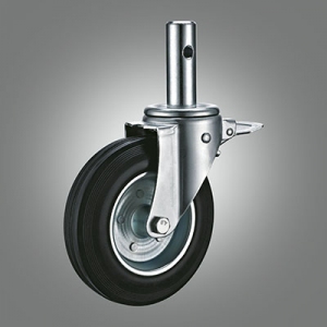 Scaffold Caster Series - Rubber (Steel Core) Solid Stem Caster