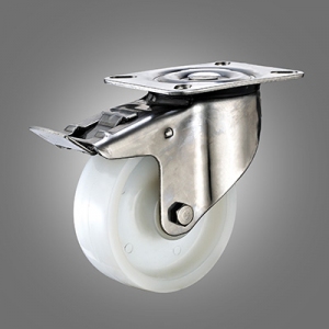 Stainless Steel Caster Series - European Industrial PA Top Plate Caster - Total Lock