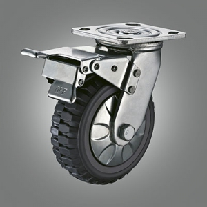 Heavy Duty Caster Series - PU (Specialty Tread) Top Plate Caster - Total Lock
