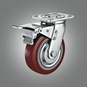 Heavy Duty Caster Series - PU (PP Core) Top Plate Caster - Total Lock