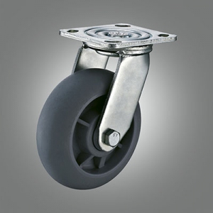 Heavy Duty Caster Series - TPR (Round Rim) Top Plate Caster - Swivel