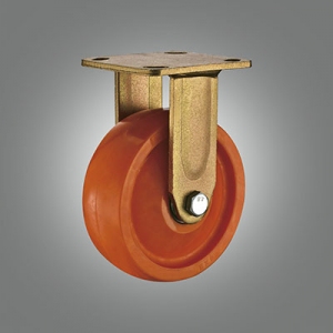 Heavy Duty Caster Series - Yellow Zinc-plated PP Top Plate Caster - Rigid