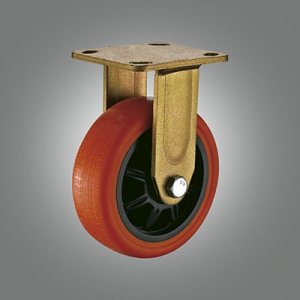 Heavy Duty Caster Series - Yellow Zinc-plated PP (Michelin) Top Plate Caster - Rigid