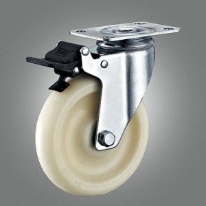 Medium Duty Caster Series - Dual Pedal Type PP Top Plate Caster - Total Lock