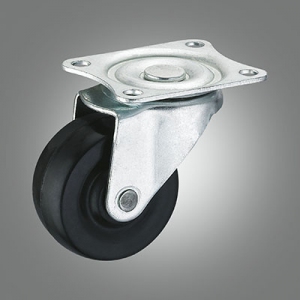 Light Duty Caster Series - Small Industrial Rubber Top Plate Caster - Swivel